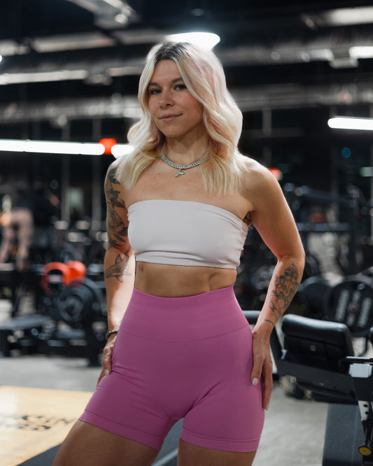 woman posing at the gym